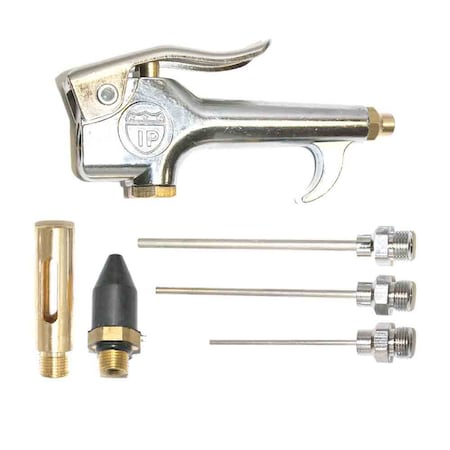 Interstate Pneumatics Air Blow Gun Kit Standard Thumb Lever with Tips BZ306